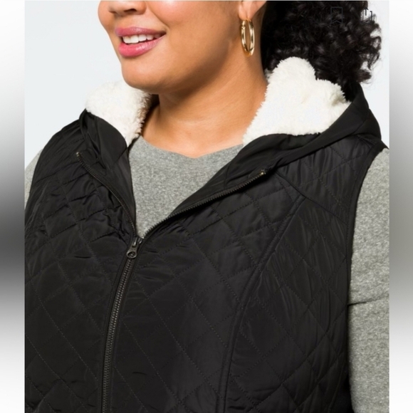 41 Hawthorn Quilted Sherpa Lined Vest Size Large - Picture 4 of 13